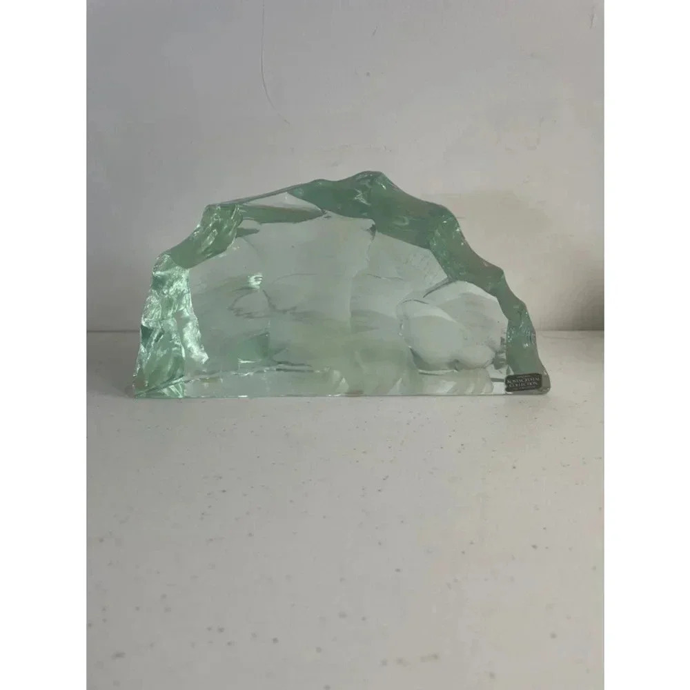 Vintage Kosta Boda Crystal Polar Bear Ice Block Sculpture Vickie Lindstrand - Picture 3 of 11